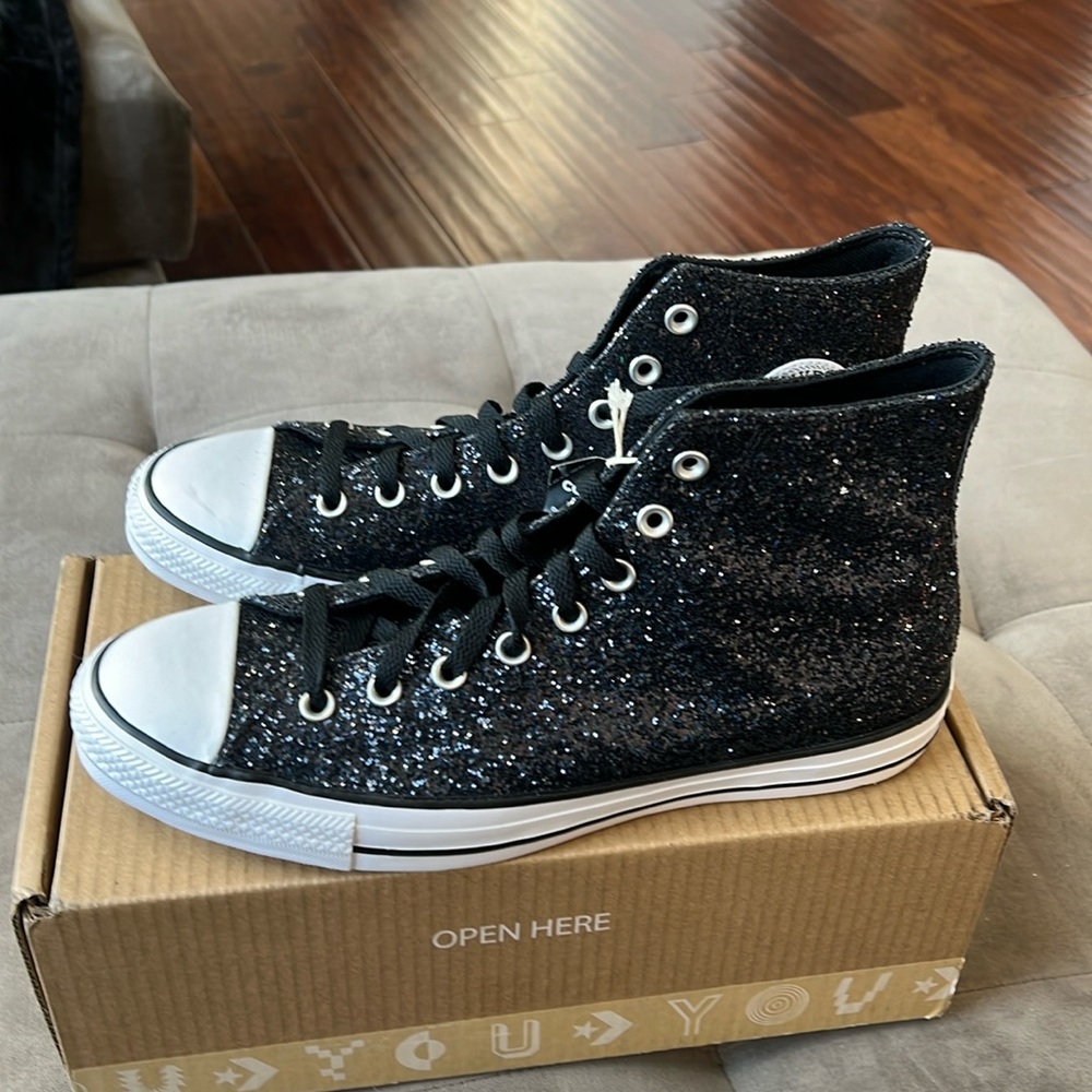 Converse Sparkly Hi-Top sz 10.5 men 12 Women